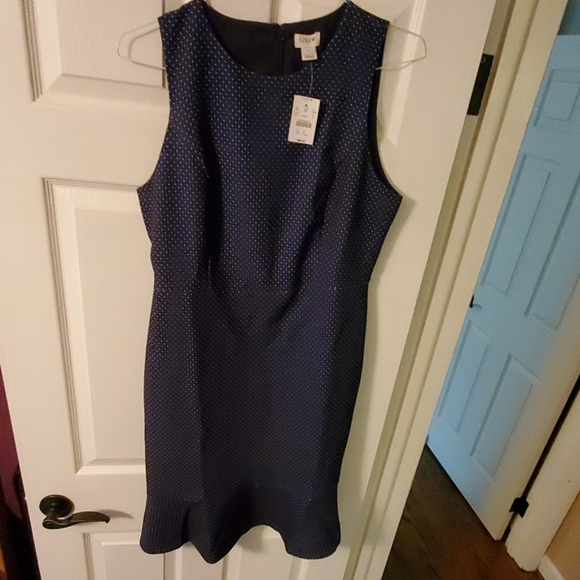 J Crew Navy Poka Dot Dress - Picture 3 of 7